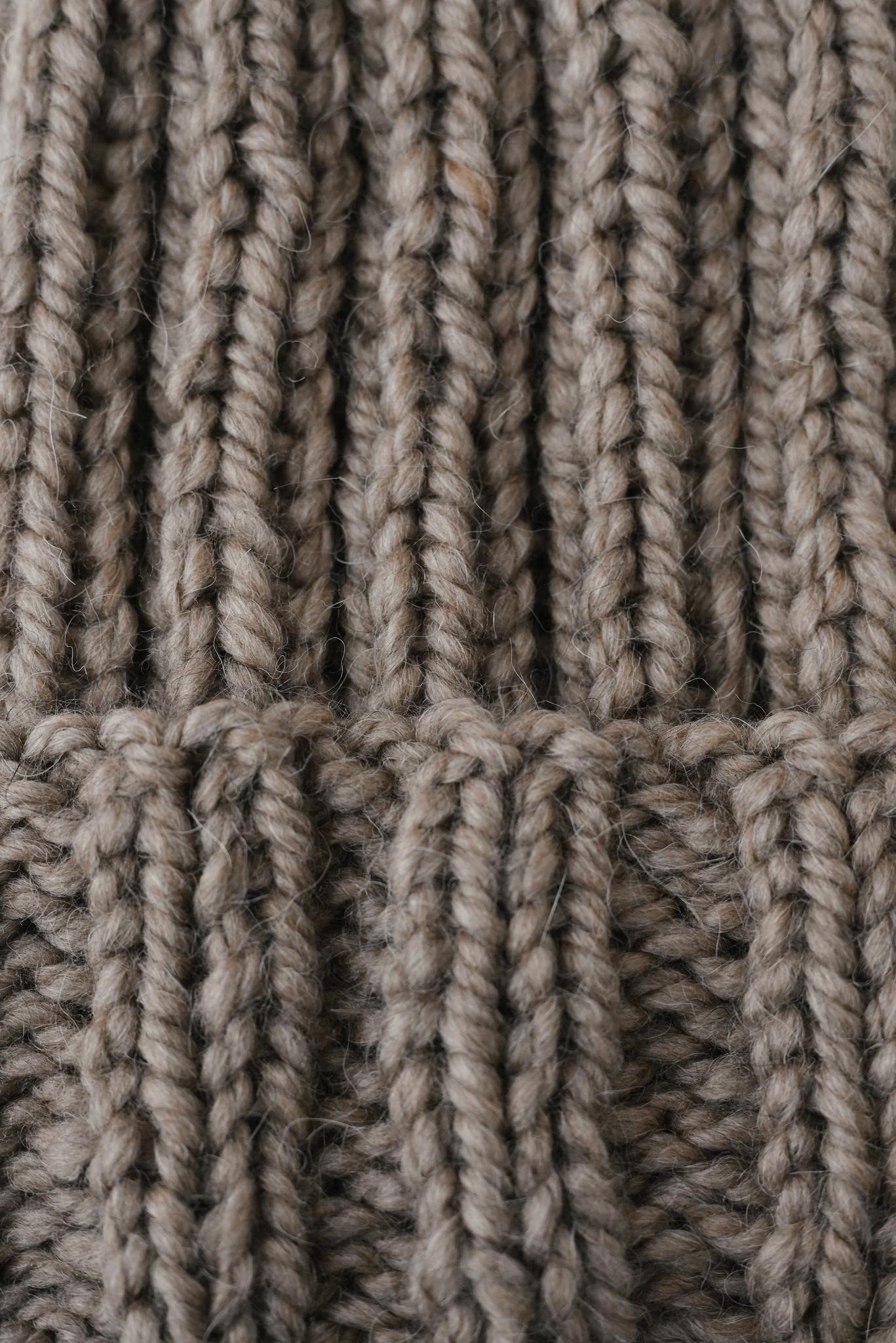 Hand Knitted Alpaca Wool Cap: Unisex Winter Beanie Hat