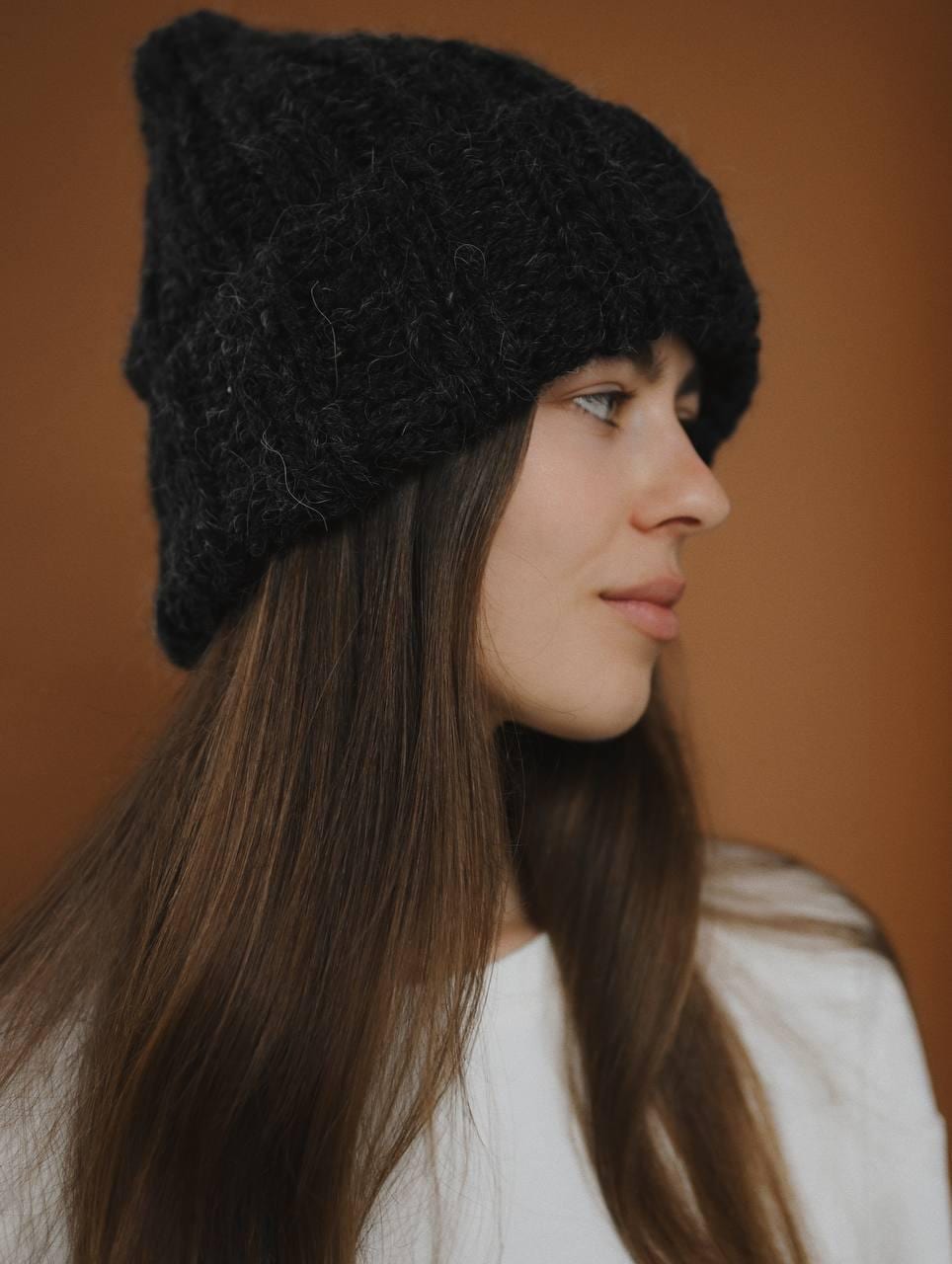 Hand Knitted Alpaca Wool Cap: Unisex Winter Beanie Hat