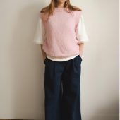 Hand-knitted Mohair Yellow Vest: Women's Cozy Knitwear