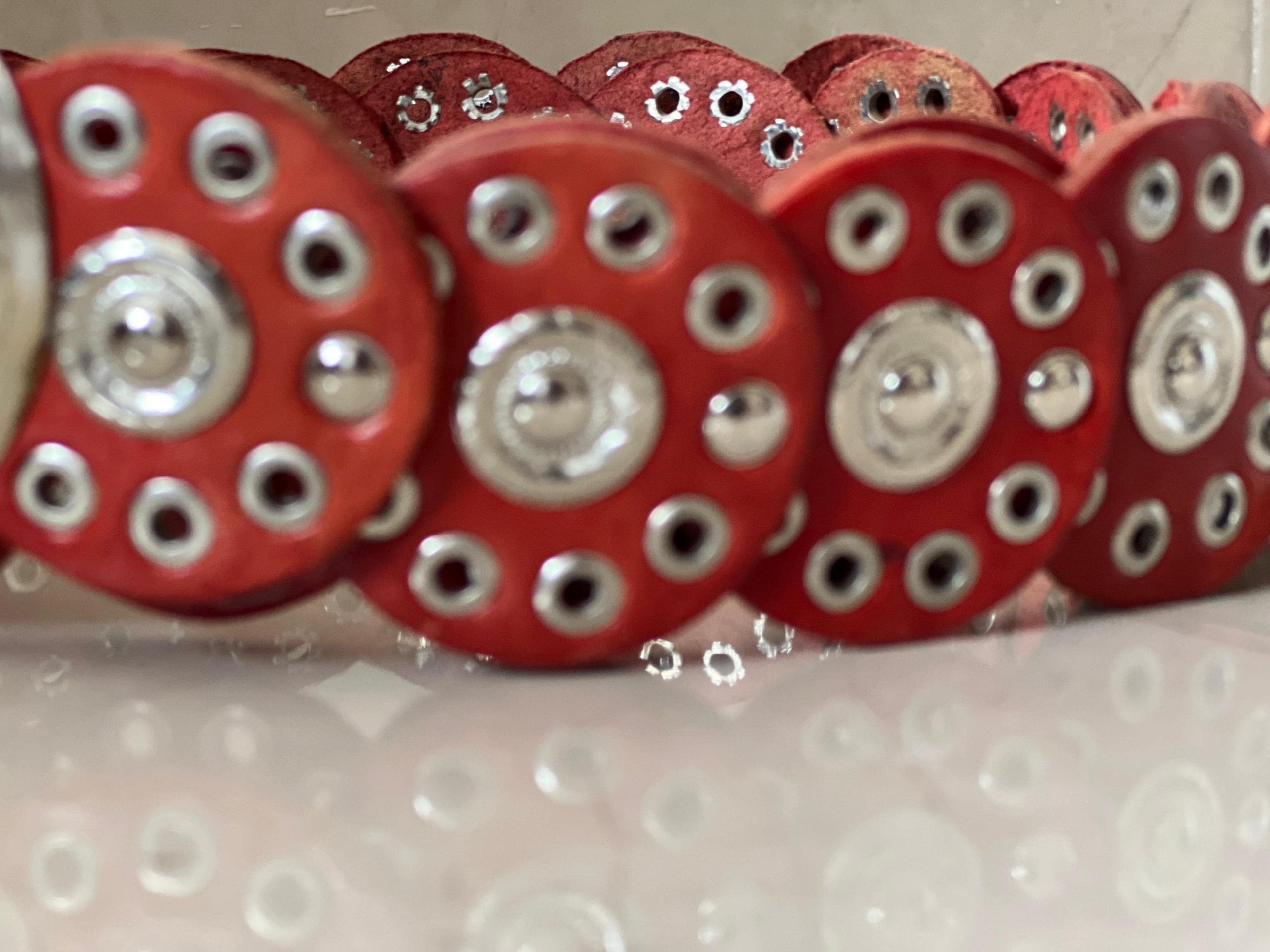 Handmade Moroccan Red Leather Belt With Silver Buckle – Wide Boho Waist Belt