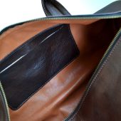 Leather Duffle Bag With Lining Inside / Round