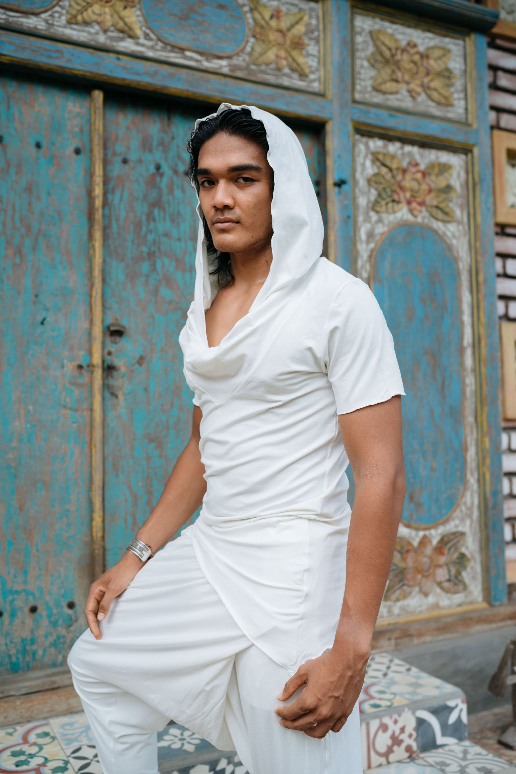 Rauha Bamboo Cowl Neck Hoodie: Ninja Jedi Inspired