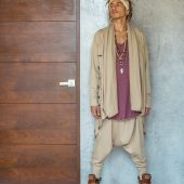 Men's Jedi Style Cotton Hoodie: Burning Man Robe