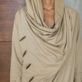 Men's Jedi Style Cotton Hoodie: Burning Man Robe