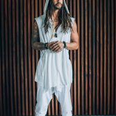 Bamboo Hooded Kimono Robe: Jedi Cosplay Yoga Festival