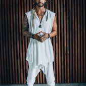 Bamboo Hooded Kimono Robe: Jedi Cosplay Yoga Festival