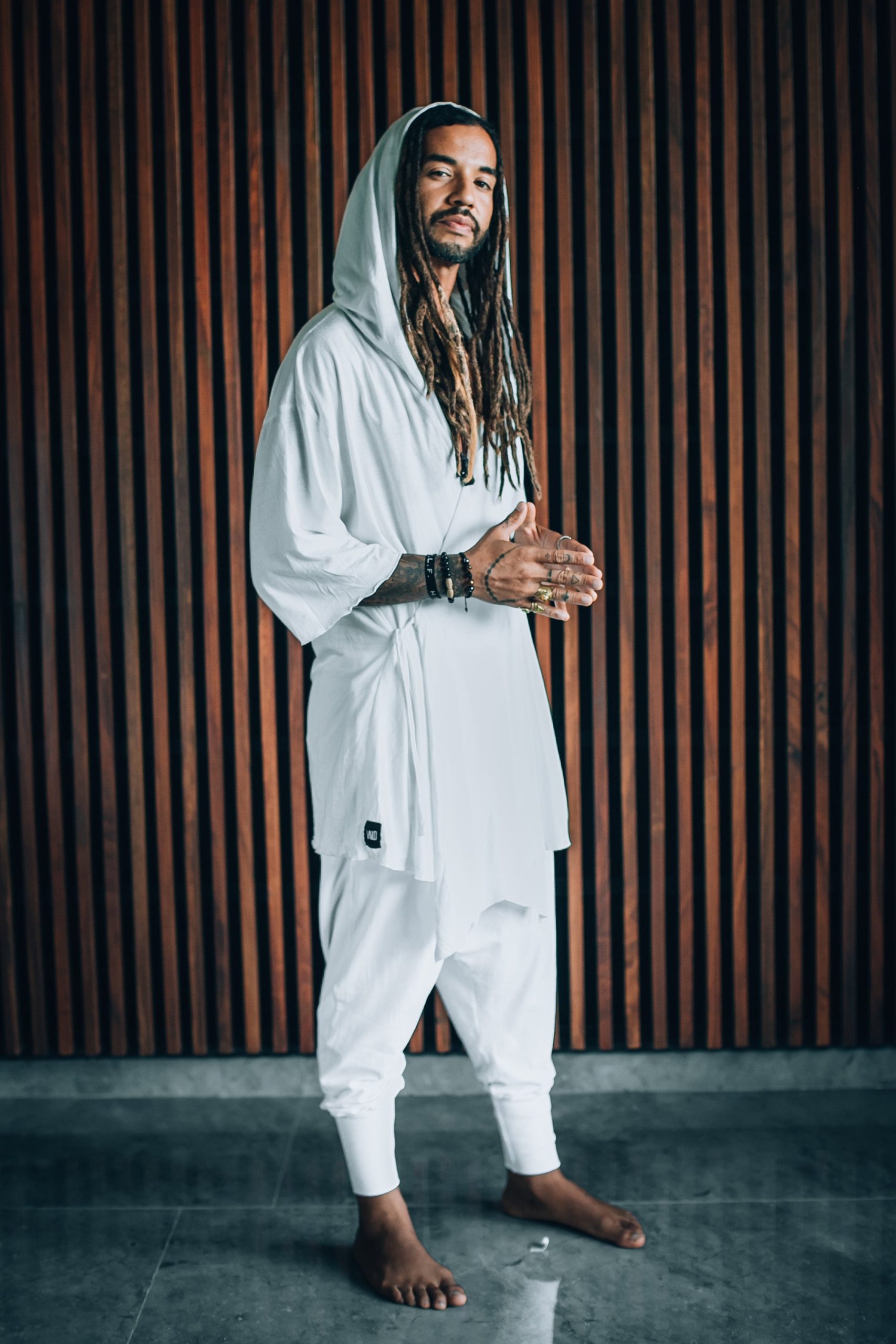 Bamboo Hooded Kimono Robe: Jedi Cosplay Yoga Festival