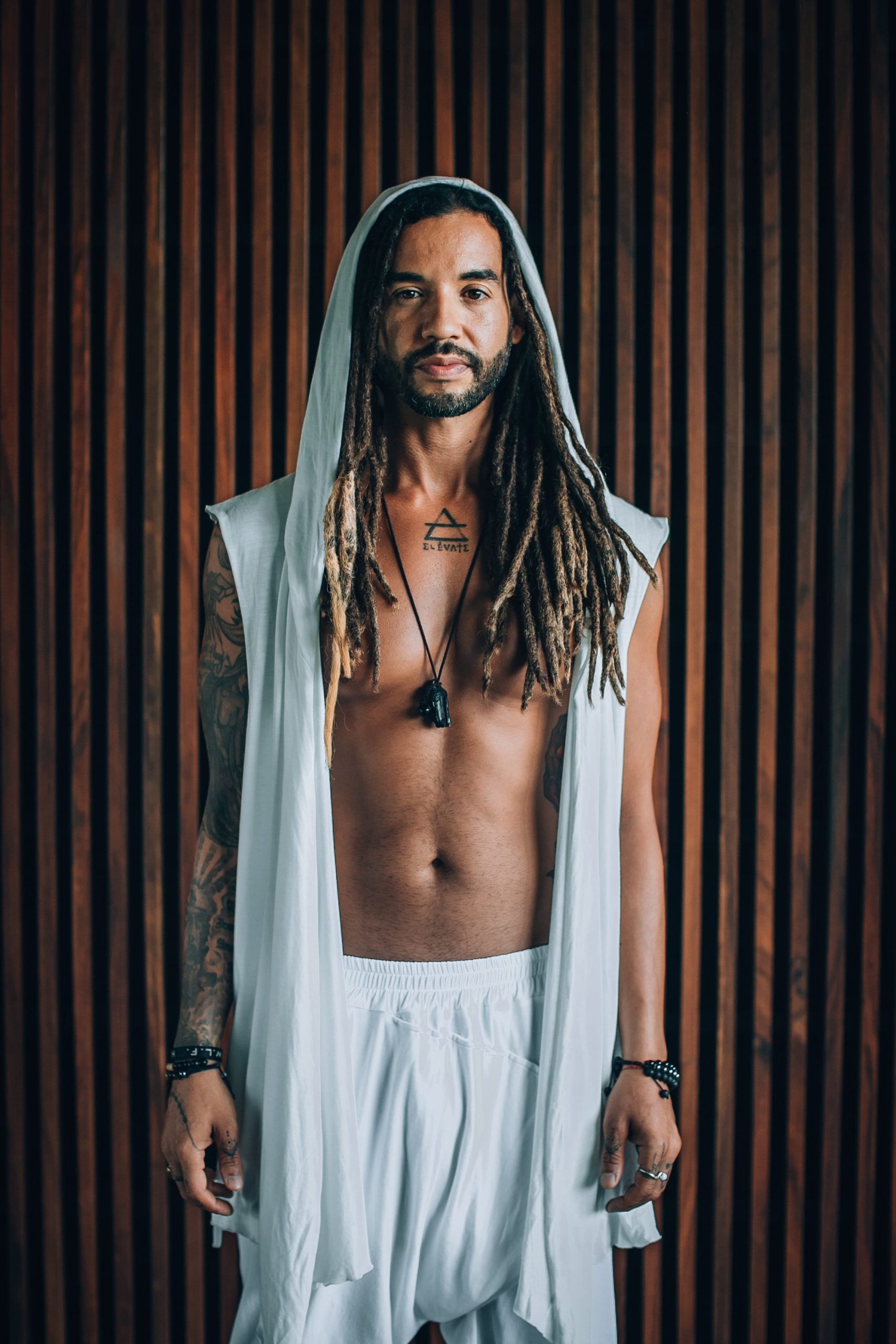 Bamboo Hooded Kimono Robe: Jedi Cosplay Yoga Festival