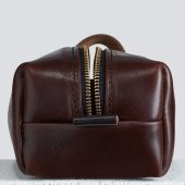 Horween Leather Dopp Kit Bag In Brown Chromexcel