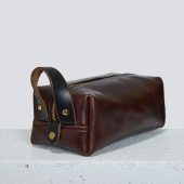 Horween Leather Dopp Kit Bag In Brown Chromexcel
