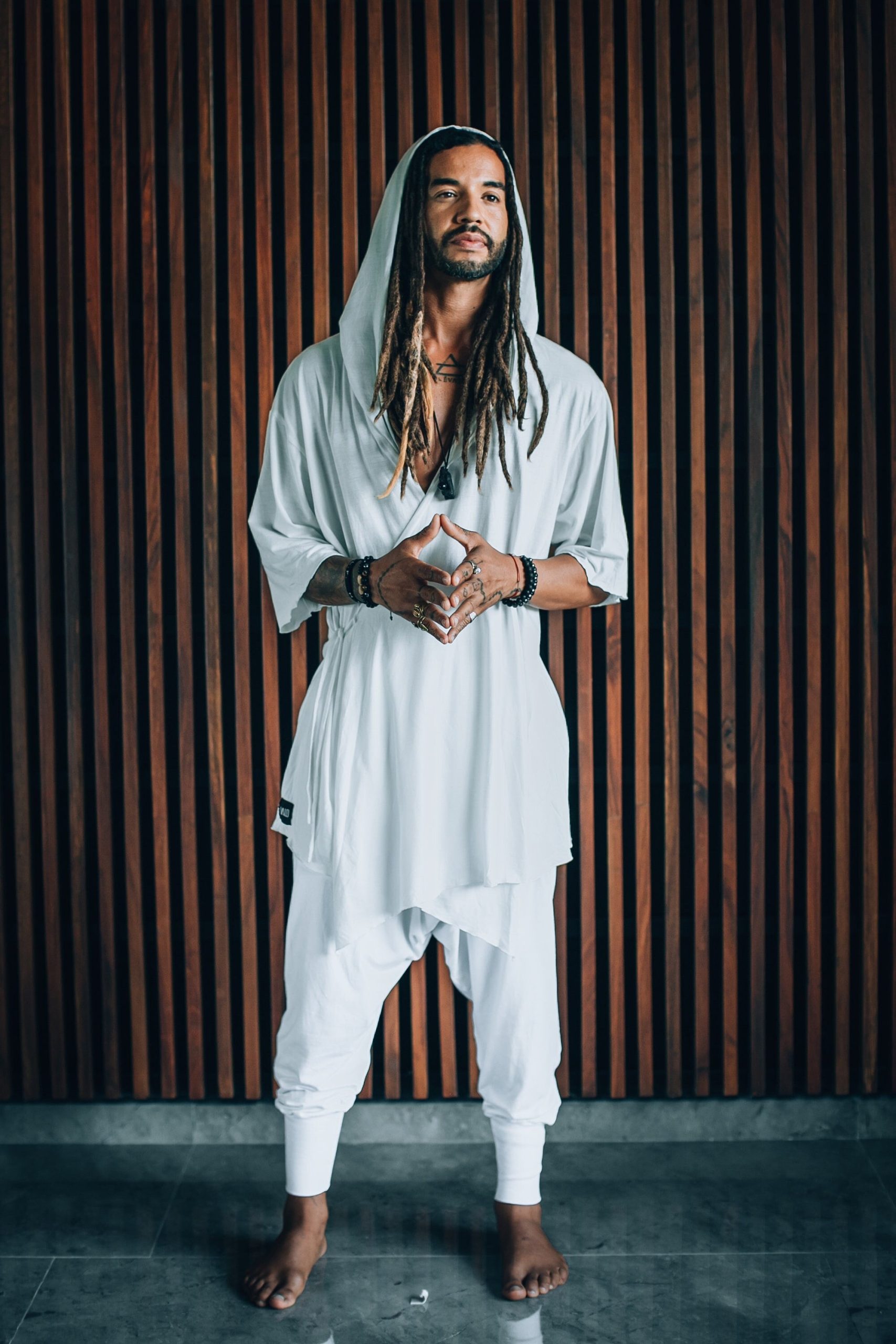 Bamboo Hooded Kimono Robe: Jedi Cosplay Yoga Festival