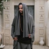 Night Shade Jedi Hoodie: Cotton Dystopian Robe Burning