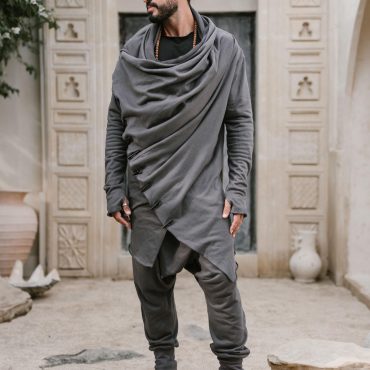 Night Shade Jedi Hoodie: Cotton Dystopian Robe Burning